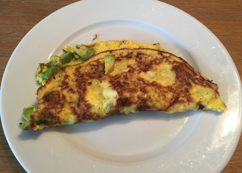 Low Carb Cheese And Avocado Omelette