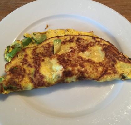 Low Carb Cheese And Avocado Omelette